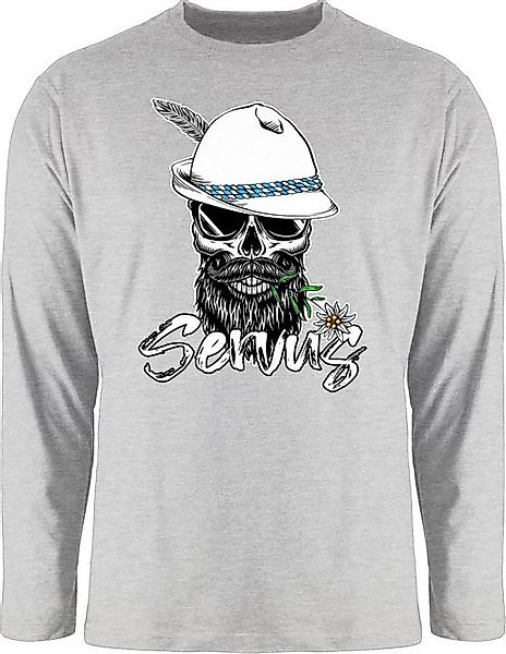 Shirtracer Rundhalsshirt Servus Totenkopf Skull Bayrisch Mode für Oktoberfe günstig online kaufen