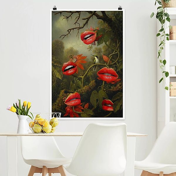Poster Lippen Dschungel günstig online kaufen