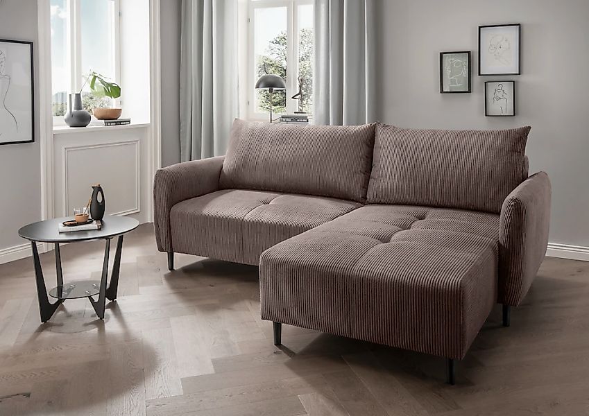 INOSIGN Ecksofa "Mara, L-Form, aktueller Cord Bezug und tolle Farben, schma günstig online kaufen