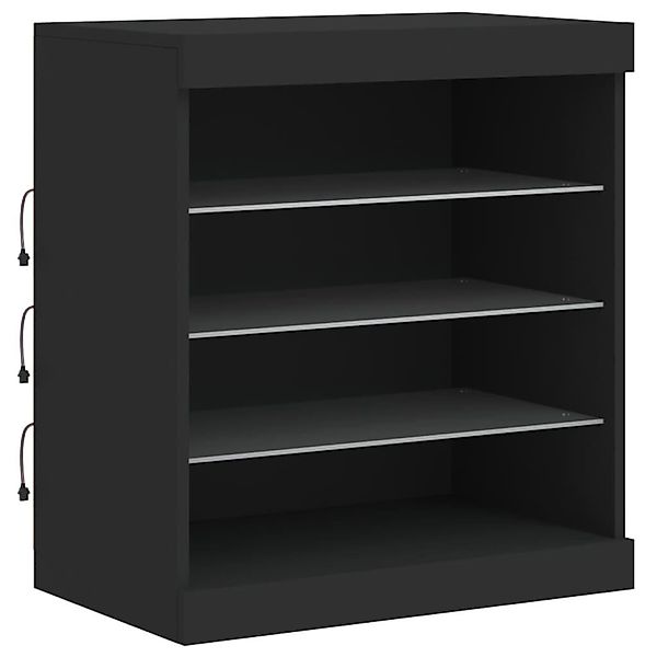 vidaXL Sideboard Sideboard mit LED-Leuchten Schwarz günstig online kaufen