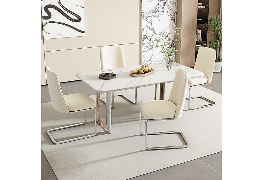 Flieks Freischwinger (Set, 4 St), 4er Set Esszimmerstühle Polsterstuhl Schw günstig online kaufen