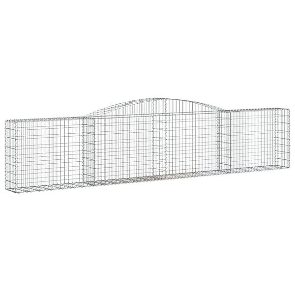 vidaXL Gabionen mit Hochbogen 3 Stk 400x30x80/100cm Eisen 1635307 günstig online kaufen