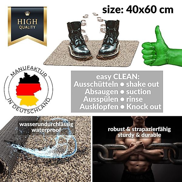 ANRO Fußmatte Türvorleger Schmutzfangmatte DOVER, eckig, günstig online kaufen