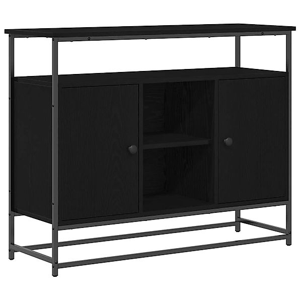 vidaXL Sideboard Schwarz Eichen-Optik 100 x 35 x 80 cm Holzwerkstoff 862978 günstig online kaufen