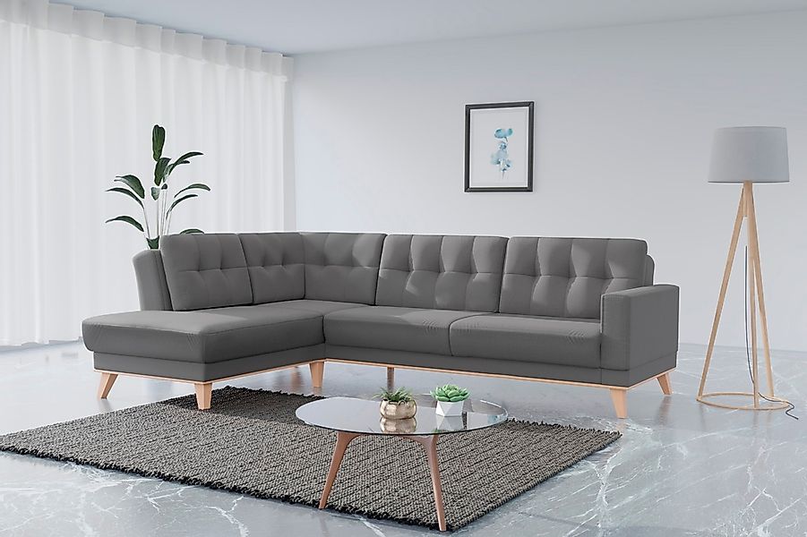 sit&more Ecksofa "Lavida L-Form" wahlweise mit Kippfunktion und Bettkasten günstig online kaufen