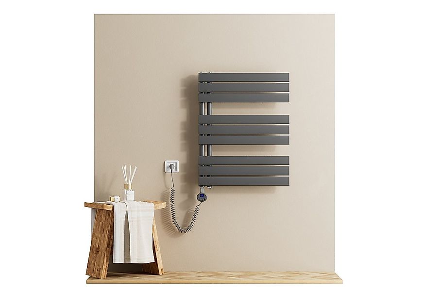 EMKE Paneelheizkörper Elektrischer Badheizkörper Handtuchwärmer mit Thermos günstig online kaufen