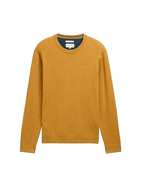 Tom Tailor Herren Rundhals Pullover BASIC CREWNECK KNIT - Relaxed Fit günstig online kaufen