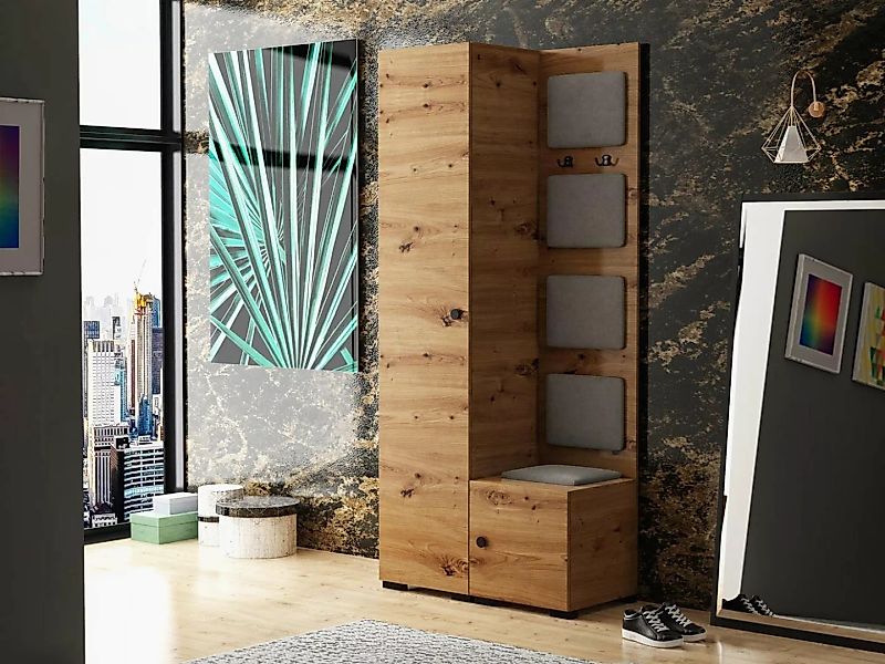 Beautysofa Garderobenschrank C11, C12 Kleiderschrank für Zuhause, in Loft S günstig online kaufen