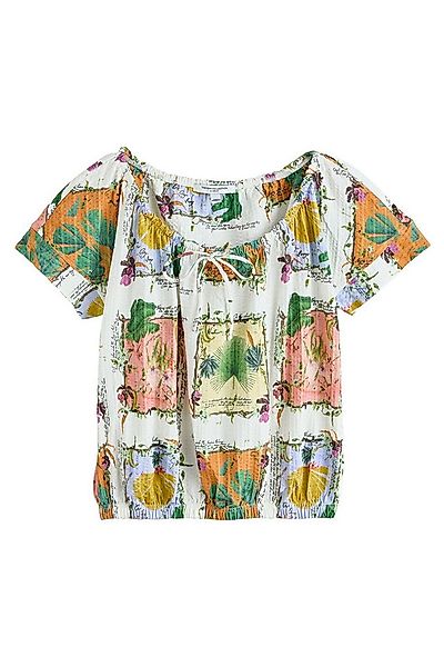 Next T-Shirt T-Shirt mit U-Ausschnitt und Ballonsaum (1-tlg) günstig online kaufen