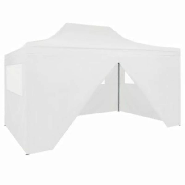 vidaXL Faltbares Partyzelt mit 4 Seitenwänden 3 x 4,5 m Weiß Festzelt weiß günstig online kaufen