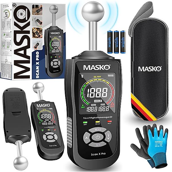 MASKO Feuchtigkeitsmesser, (Alarm, Taschenlampe & Datenhaltefunktion), günstig online kaufen