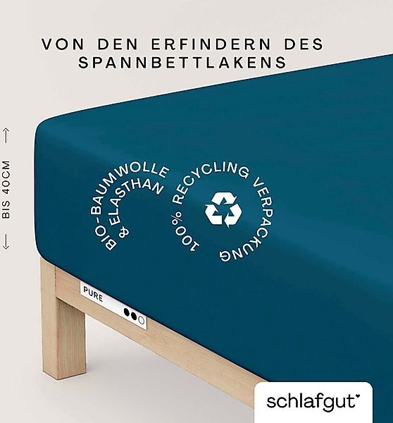 Schlafgut Spannbettlaken "PURE BOXSPRING in Gr. 90x200, 140x200 oder 180x20 günstig online kaufen