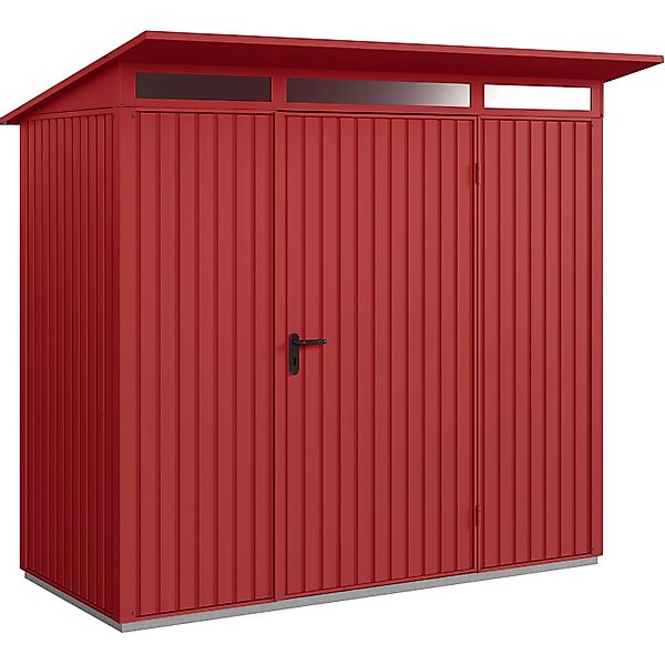 Hörmann Gerätehaus Trend mit Pultdach Typ 1 RAL3004 Purpurrot Einzeltür günstig online kaufen