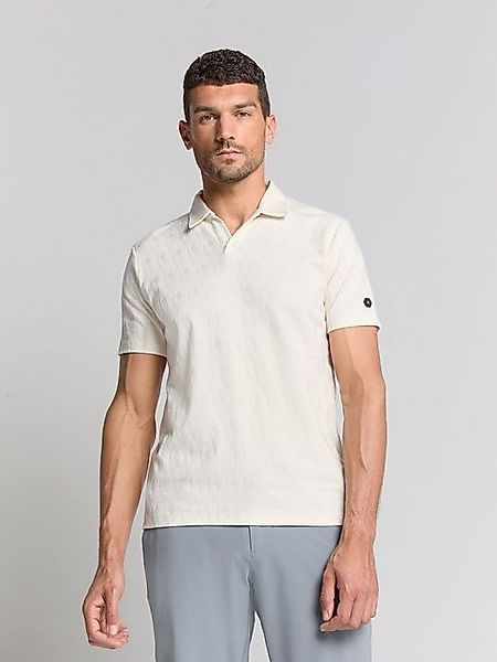NO EXCESS Poloshirt -Poloshirt gemustert mit Logo günstig online kaufen