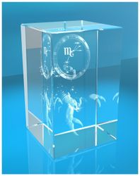 Dekofigur 3D Glasquader I Sternzeichen PRO günstig online kaufen