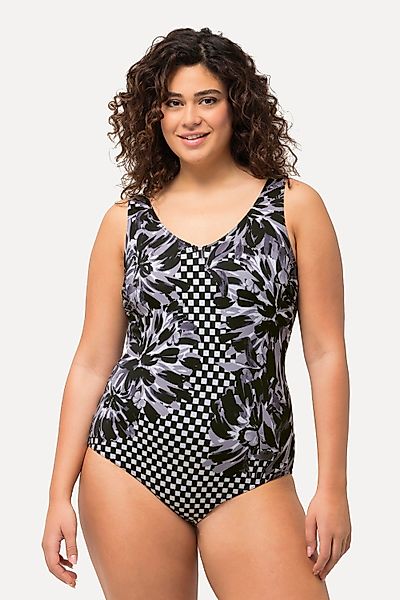 Ulla Popken Badeanzug Badeanzug Patchdruck ohne günstig online kaufen