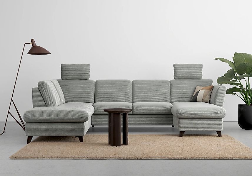 Home affaire Wohnlandschaft "Trelleborg U-Form" wahlweise mit Bettfunktion günstig online kaufen