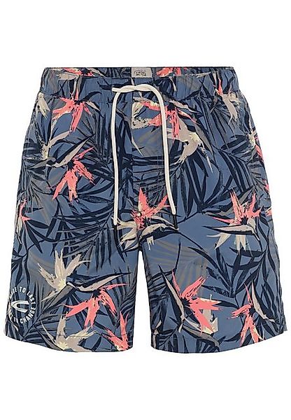 camel active Bermudas Quick Dry Beachshorts mit Blätterprint günstig online kaufen