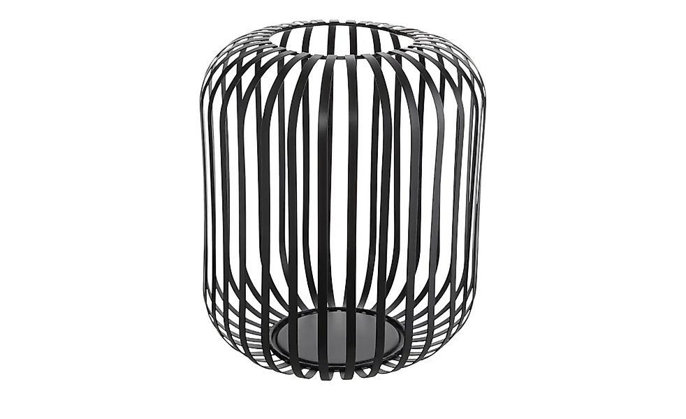 HOME STORY Windlicht   ¦ schwarz ¦ Metall ¦ Maße (cm): H: 26  Ø: 23.5 Acces günstig online kaufen