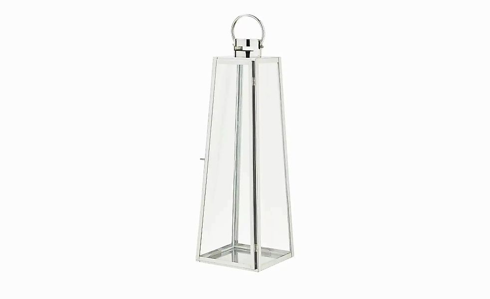 Laterne   ¦ silber ¦ Stahl,Glas ¦ Maße (cm): B: 23 H: 70 T: 23.0 Accessoire günstig online kaufen