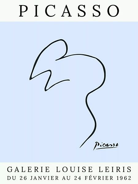 Poster / Leinwandbild - Picasso Maus – Blau günstig online kaufen