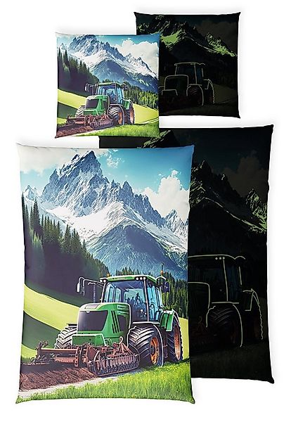 Carpe Sonno Kinderbettwäsche 135x200 Leuchtende Bettwäsche für Kinder - Tra günstig online kaufen