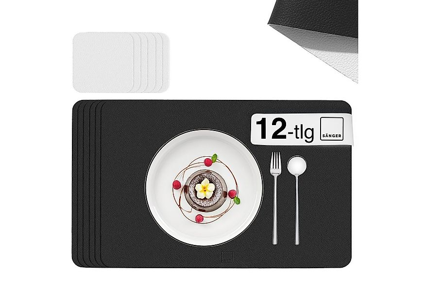 SÄNGER Platzset aus Kunstleder, (Set, 12-St., aus Platzdeckchen und Unterse günstig online kaufen