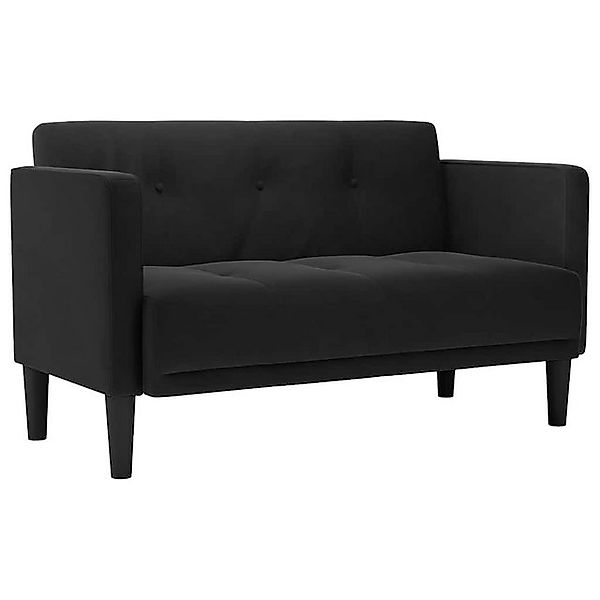 vidaXL Sofa Zweisitzer-Sofa Schwarz 111 cm Samt günstig online kaufen