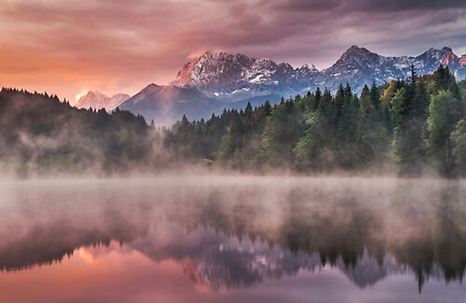 Papermoon Fototapete »Photo-Art ANDREAS WONISCH, SONNENAUFGANG AM SEE« günstig online kaufen