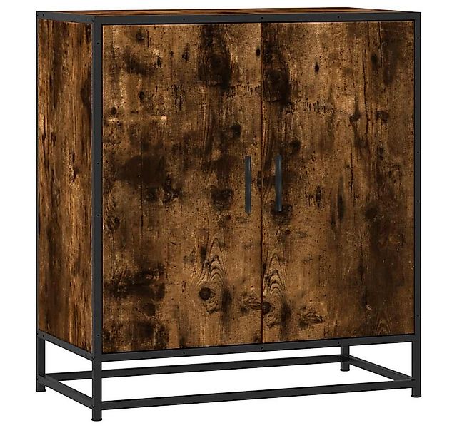 vidaXL Sideboard Sideboard Räuchereiche 68x35x76 cm Holzwerkstoff und Metal günstig online kaufen