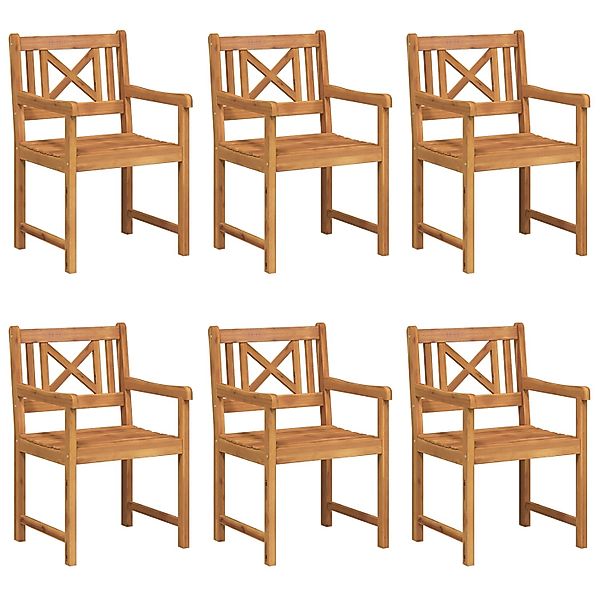 vidaXL Gartenstühle 6 Stück 56x55,5x90 cm Massivholz Akazie 3324847 günstig online kaufen