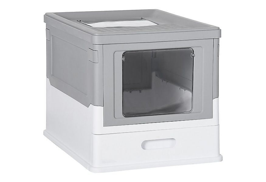 MC Star Katzentoilette Katzenklo mit Deckel, Katzenhaus mit Bodenschale, Sc günstig online kaufen