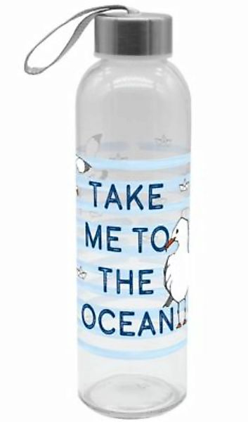 Geda Labels Trinkflasche Take me to the ocean 500ml Glas Trinkflaschen bunt günstig online kaufen