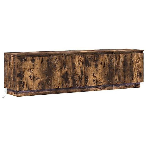 vidaXL TV-Schrank TV-Schrank mit LED Geräucherter Eiche 180x38x49 cm Holzwe günstig online kaufen