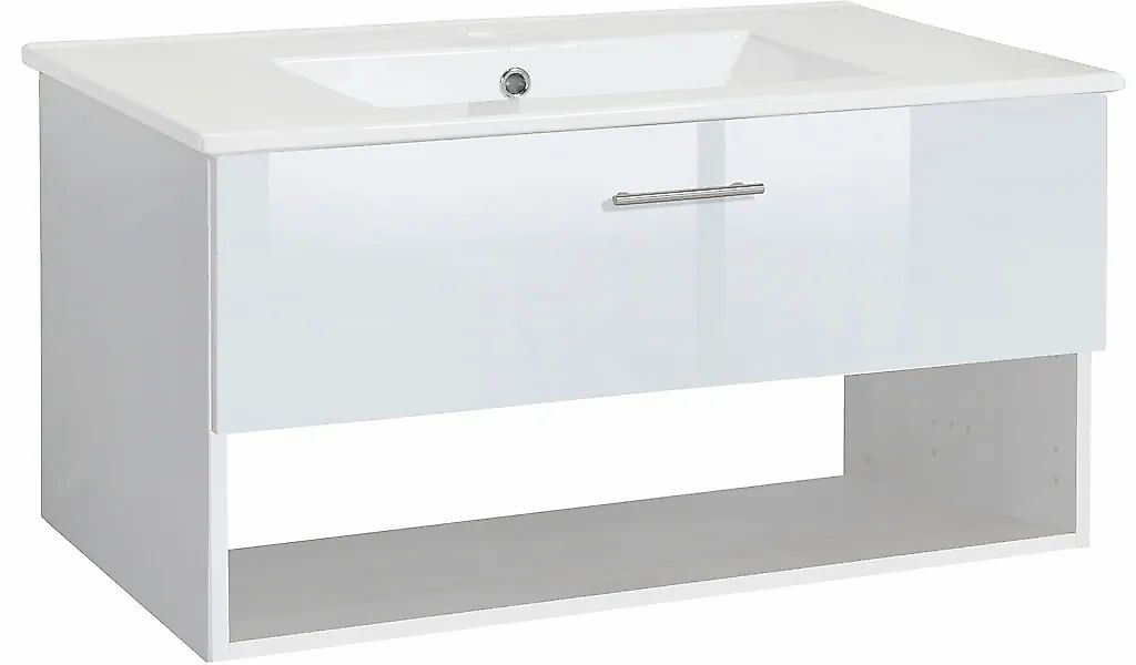 welltime Waschtisch "Trento Light mit Keramik-Auflagebecken", 1 Auzug und 1 günstig online kaufen