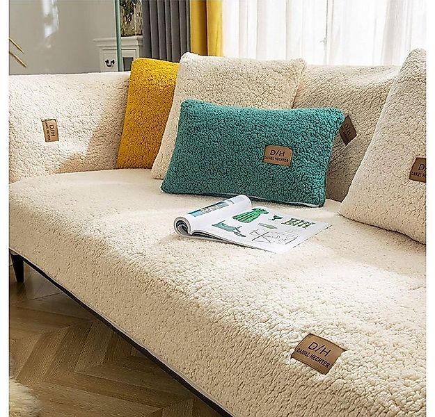 NUODWELL Sofahusse Sofa Abdeckung Kissen Winter rutschfest Hussen-Set günstig online kaufen