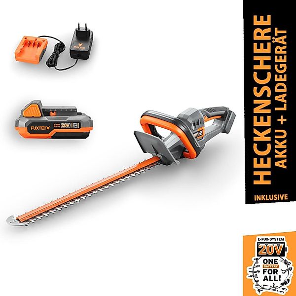 FUXTEC Akku-Heckenschere FX-E1HS20-SET, 2Ah-Akku, 52cm Arbeitsbereich, günstig online kaufen