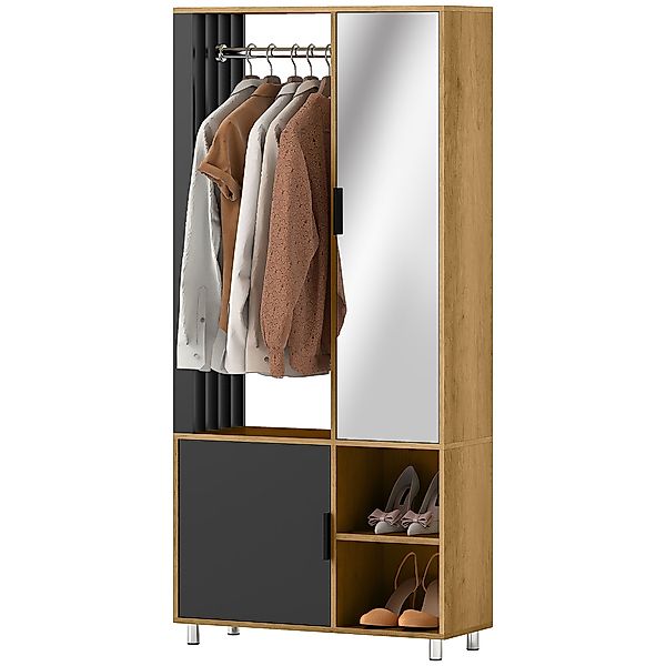 HOMCOM Kleiderschrank Schlafzimmer Garderobe moderne Aufbewahrungsschrank m günstig online kaufen