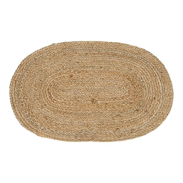 tinkaro Fußmatte Bombay Jute Natur, Oval, günstig online kaufen