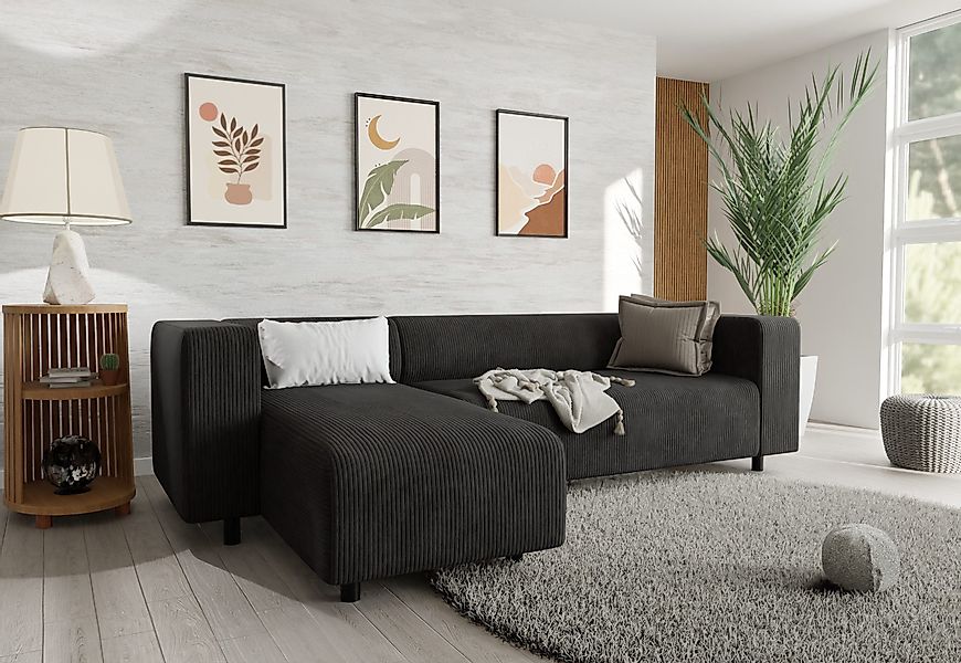 S-Style Möbel Ecksofa Gustav mit Ottomane günstig online kaufen