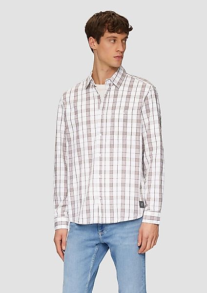 s.Oliver Langarmhemd Hemd Regular Fit: Kariertes günstig online kaufen