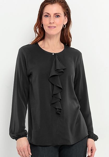 bianca Langarmbluse VIANNA in klassischem 'Black' günstig online kaufen