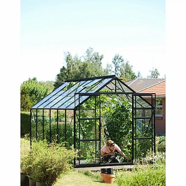 Vitavia Gewächshaus Uranus 9900 Schwarz 9,9 m² inkl. Fundament günstig online kaufen