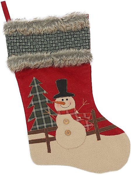 Ambiente Haus Weihnachtsfigur Strumpf - rot, günstig online kaufen