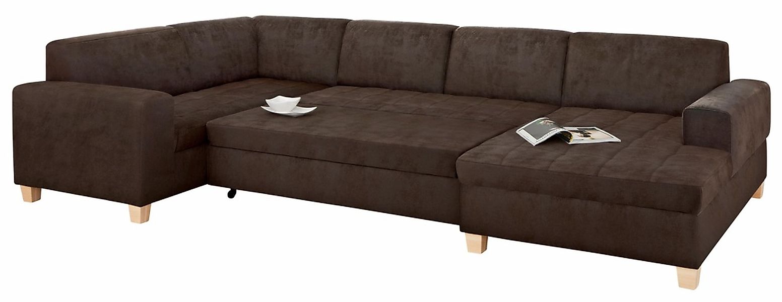 Home affaire Wohnlandschaft "Corby, viel Platz und Komfort, U-Form" wahlwei günstig online kaufen