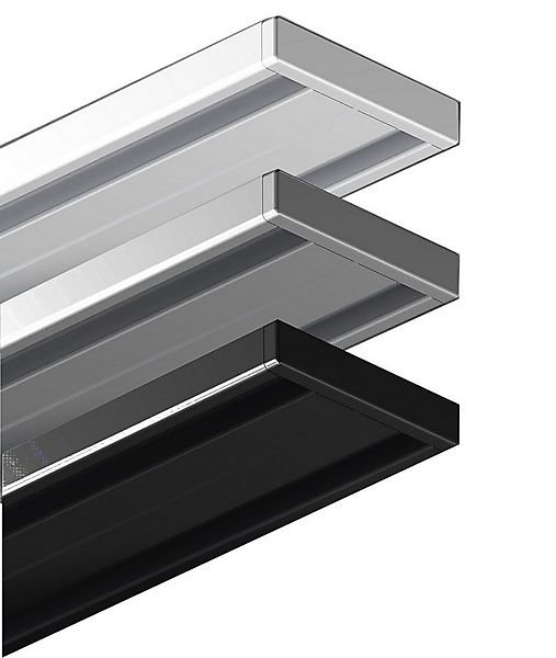 Garduna Vorhangschiene Wendeschiene, Aluminium, 1 oder 2-läufig, Aluminium günstig online kaufen