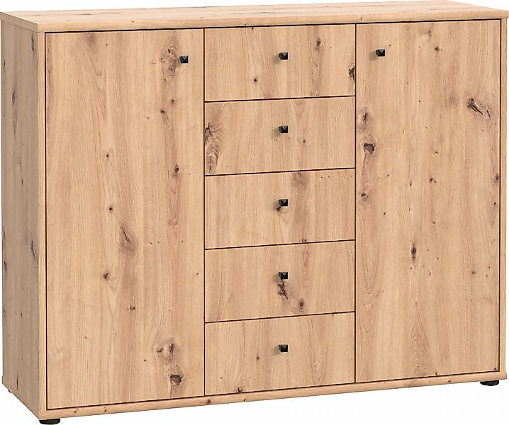 FORTE Kommode "Tempra, Kommode, 2 Türen, 5 Schubkästen, viel Stauraum" Brei günstig online kaufen