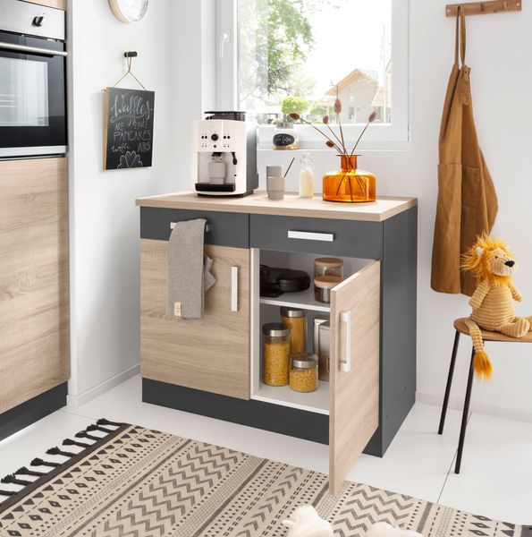 KOCHSTATION Unterschrank "KS-Gera" Breite 100 cm günstig online kaufen