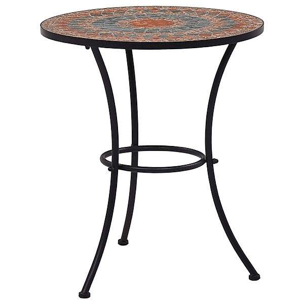 vidaXL Mosaik-Bistrotisch Orange/Grau 60 cm Keramik 46717 günstig online kaufen