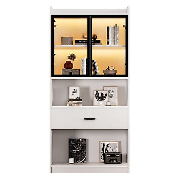 MODFU Vitrine Multifunktionaler Lagerschrank (Aufbewahrungsregale, Bücherre günstig online kaufen